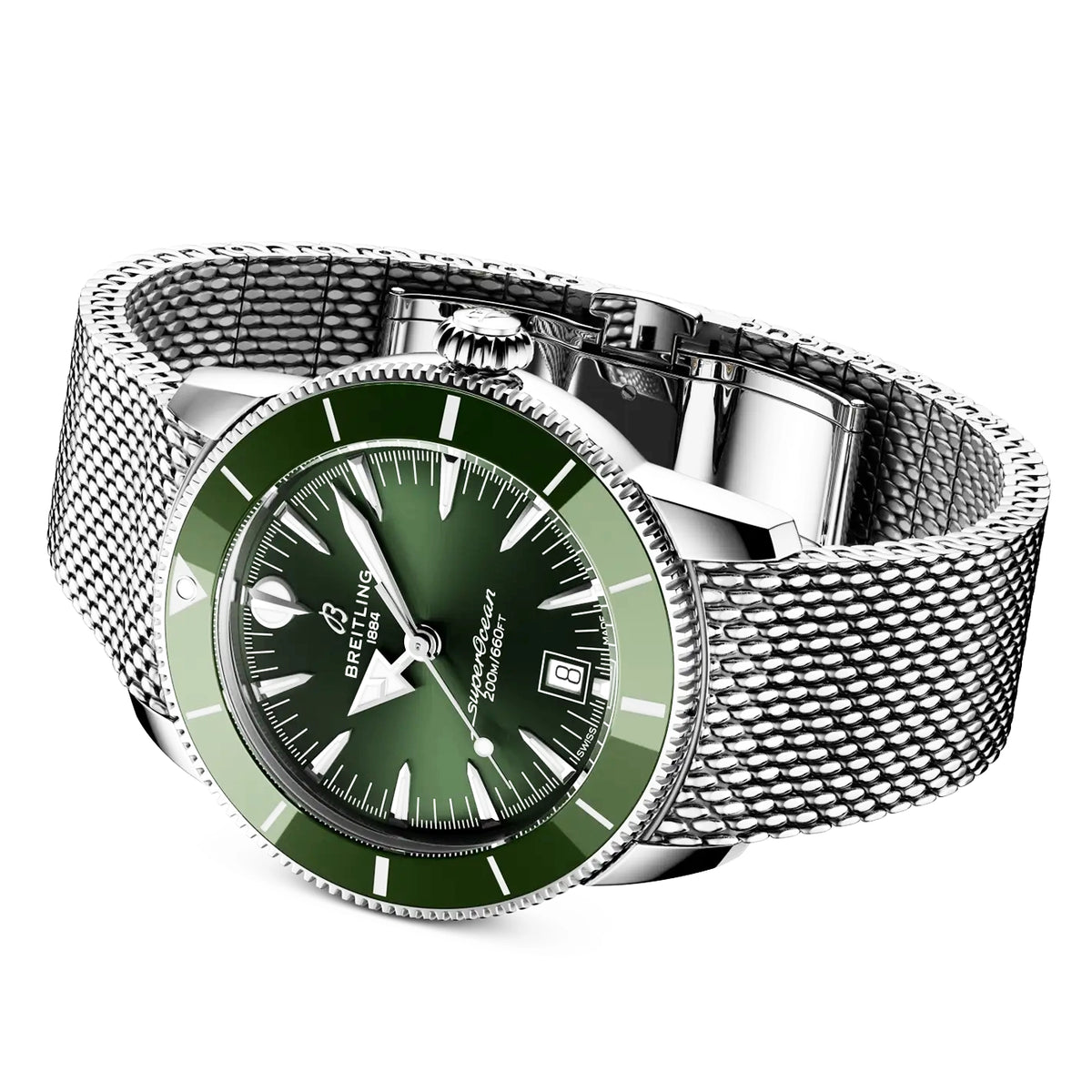 Breitling Superocean Heritage B31 42mm Green Dial Bracelet Watch - Berry's Jewellers