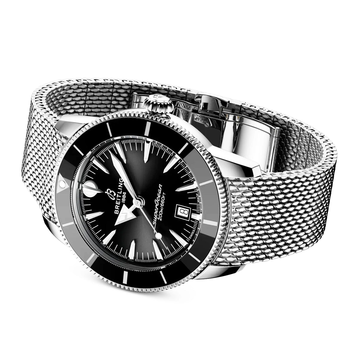 Breitling Superocean Heritage B31 44mm Black Dial Bracelet Watch - Berry's Jewellers