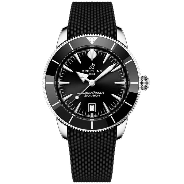 Breitling Superocean Heritage B31 44mm Black Dial Rubber Strap Watch - Berry's Jewellers