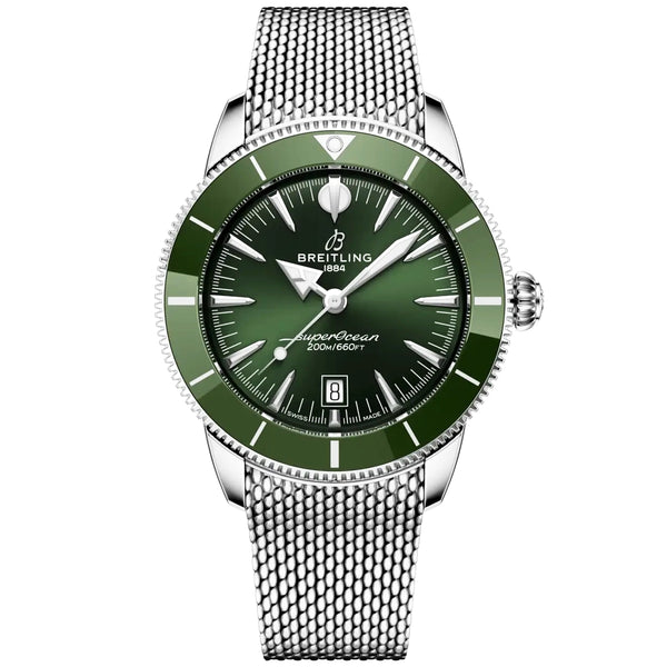Breitling Superocean Heritage B31 44mm Green Dial Bracelet Watch - Berry's Jewellers