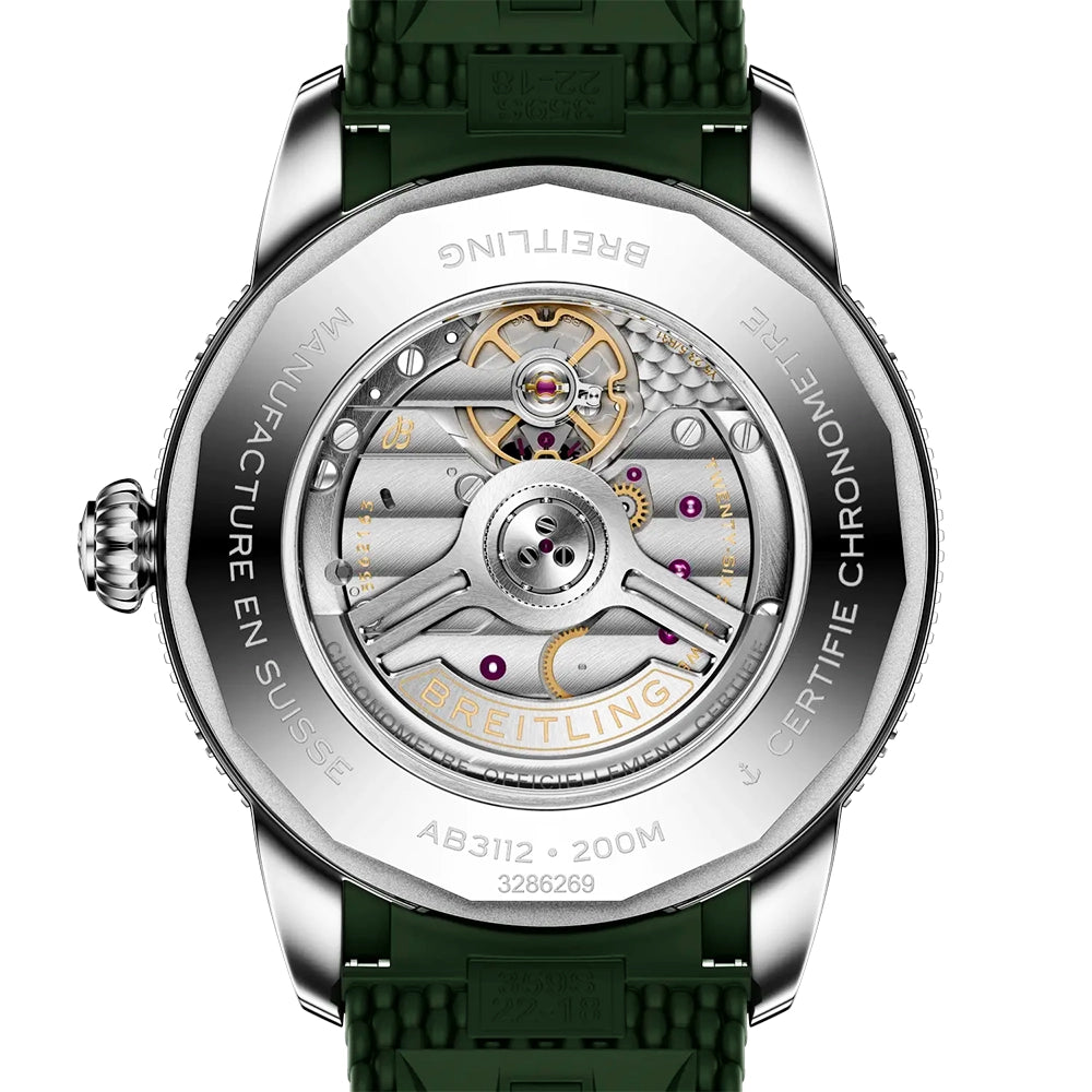 Breitling Superocean Heritage B31 44mm Green Dial Rubber Strap Watch - Berry's Jewellers