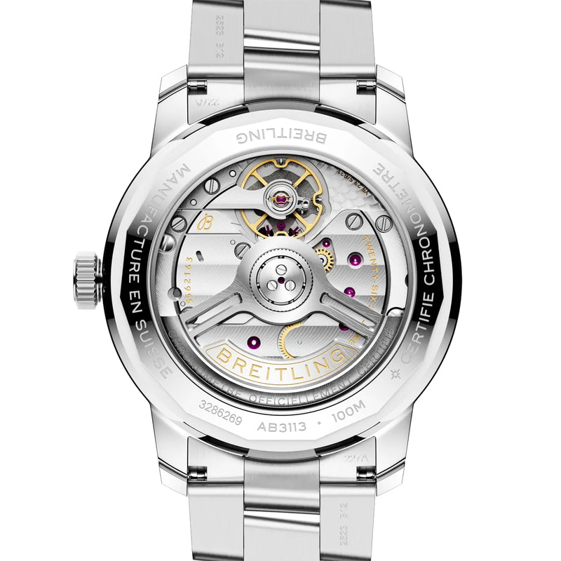 Breitling Top Time B31 38mm White Dial Automatic Bracelet Watch - Berry's Jewellers