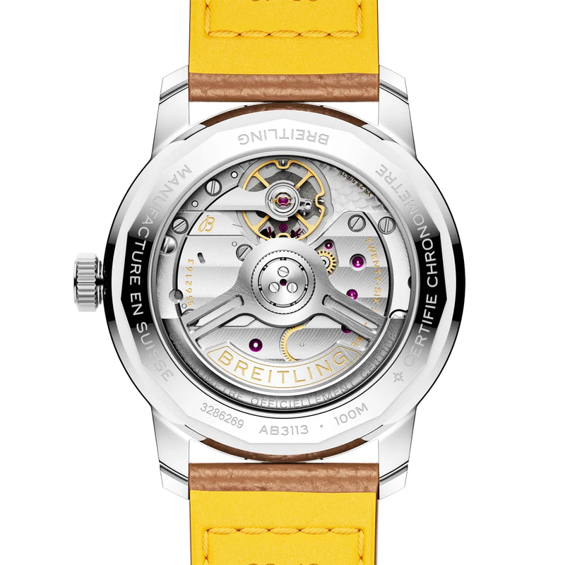 Breitling Top Time B31 38mm White Dial Automatic Leather Strap Watch - Berry's Jewellers