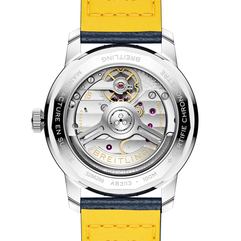 Breitling Top Time B31 38mm Blue Dial Automatic Leather Strap Watch - Berry's Jewellers