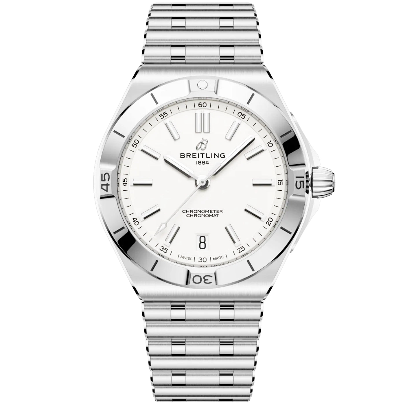Breitling Chronomat B31 40mm Silver Dial Mens Automatic Bracelet Watch - Berry's Jewellers