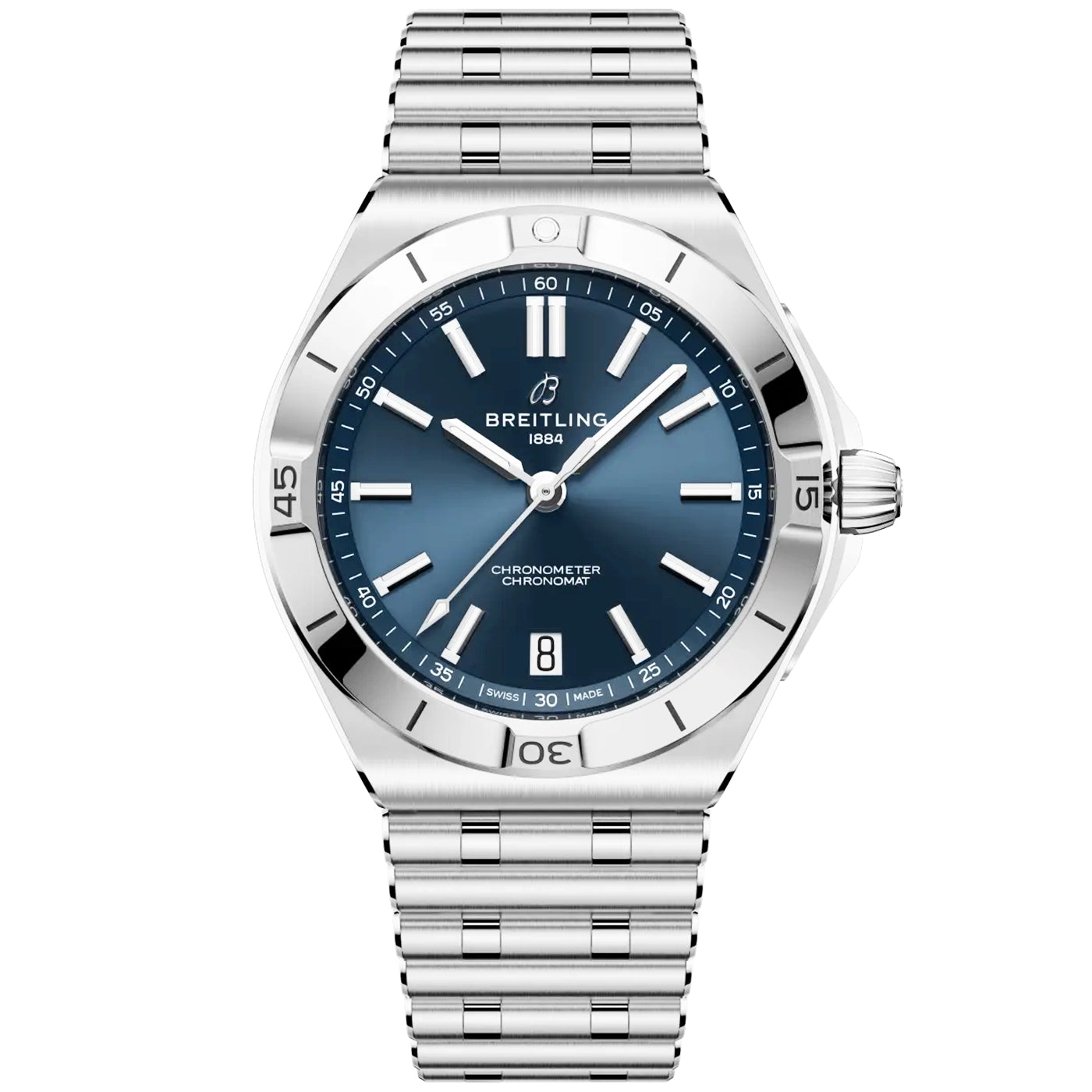 Breitling Chronomat B31 40mm Blue Dial Mens Automatic Bracelet Watch - Berry's Jewellers