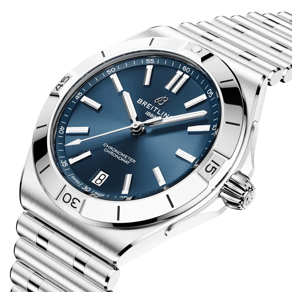 Breitling Chronomat B31 40mm Blue Dial Mens Automatic Bracelet Watch - Berry's Jewellers