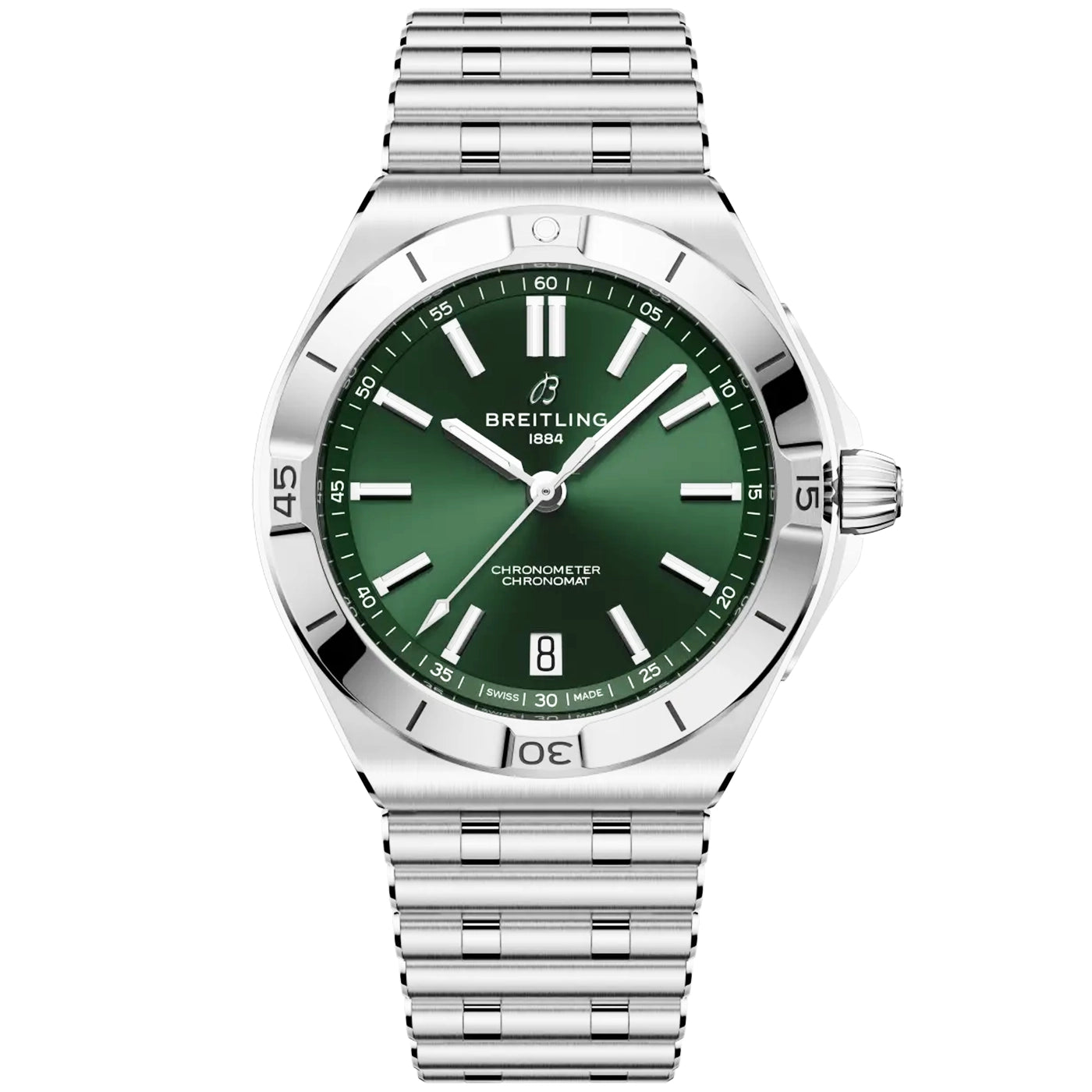 Breitling Chronomat B31 40mm Green Dial Mens Automatic Bracelet Watch - Berry's Jewellers