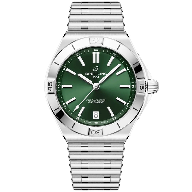 Breitling Chronomat B31 40mm Green Dial Mens Automatic Bracelet Watch - Berry's Jewellers