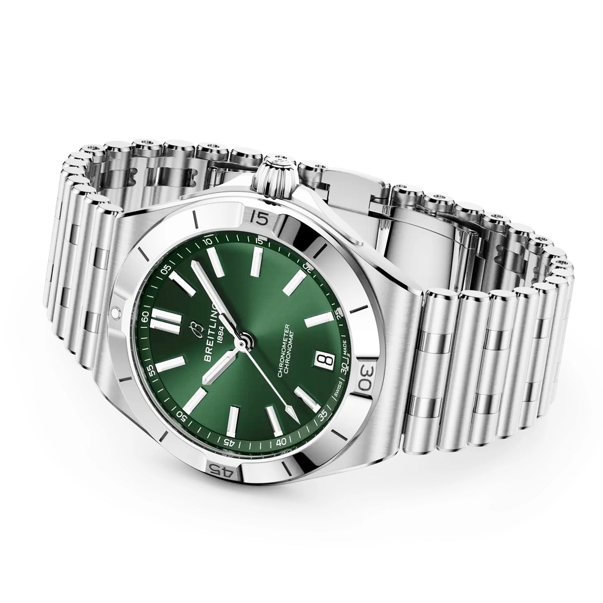 Breitling Chronomat B31 40mm Green Dial Mens Automatic Bracelet Watch - Berry's Jewellers