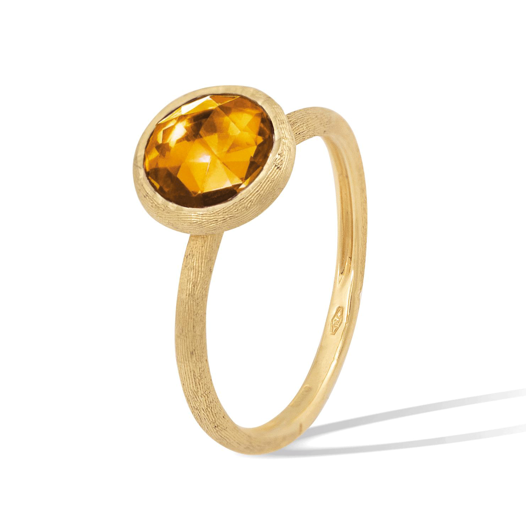 18ct Yellow Gold Jaipur Yellow Quartz Small Ring