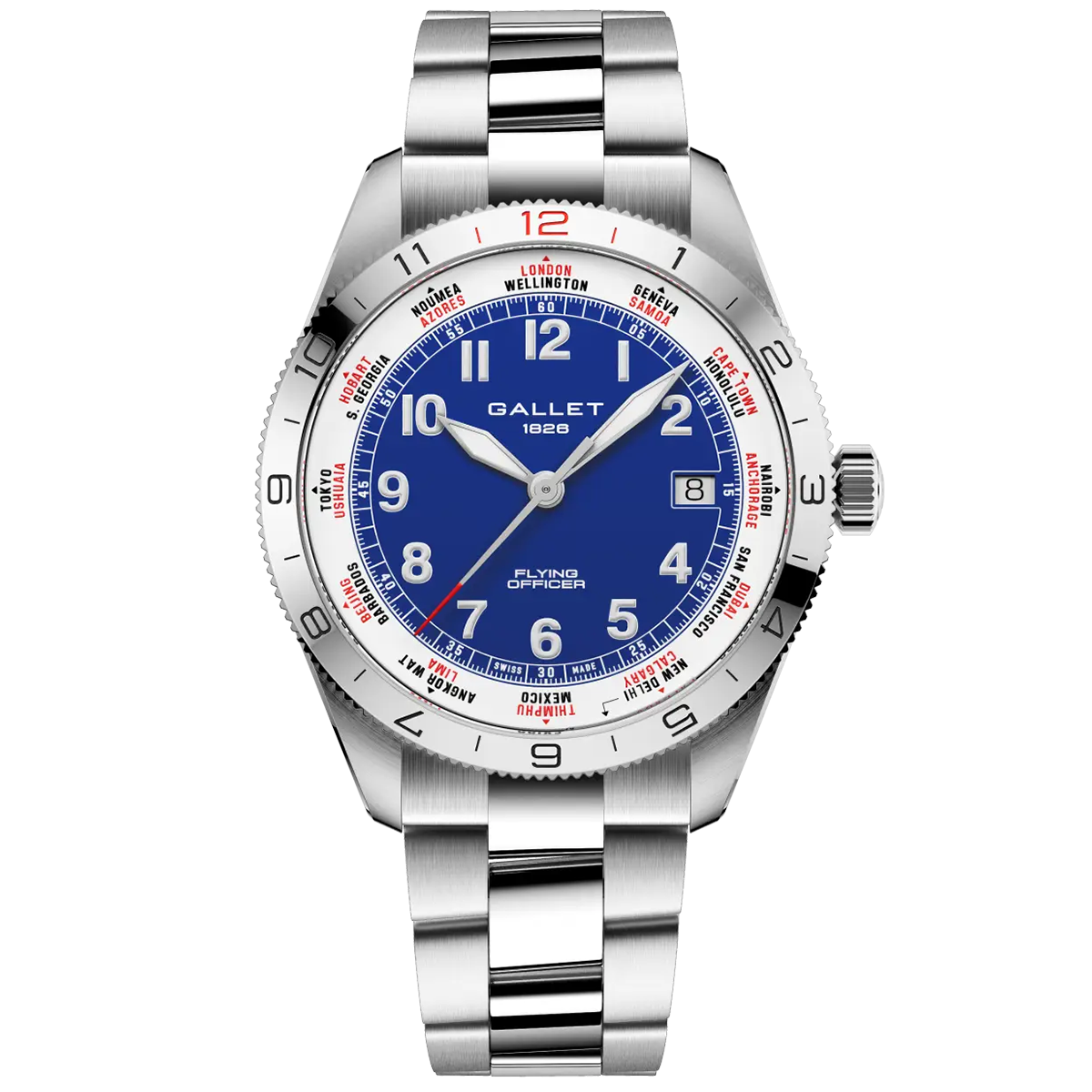 Flying Officer 40mm Blue Dial Steel Bracelet Automatic Watch