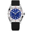 Flying Officer 40mm Blue Dial Fabric Strap Automatic Watch