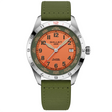 Gallet Flying Officer 40mm Orange Dial Fabric Strap Automatic Watch - Berry's Jewellers