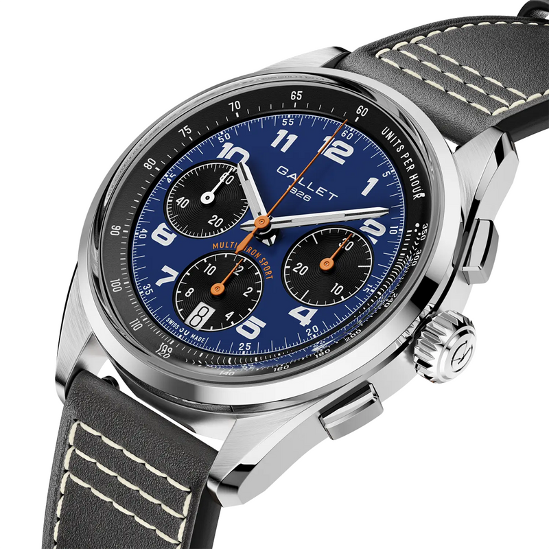 Multichron Sport 41mm Blue Dial Black Strap Automatic Watch