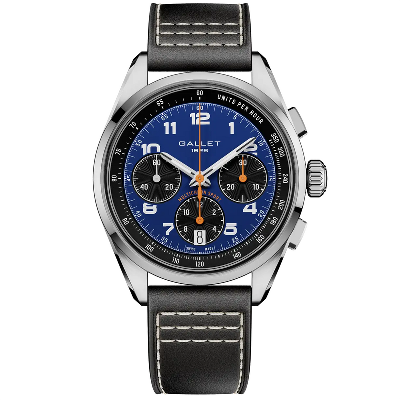 Multichron Sport 41mm Blue Dial Black Strap Automatic Watch
