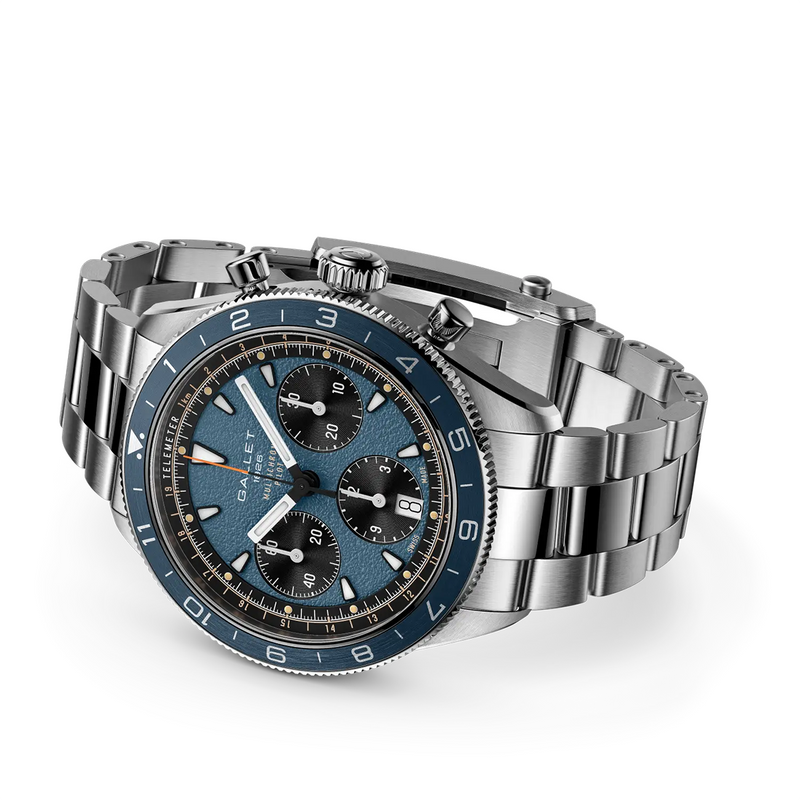 Multichron Pilot 42mm Steel Blue Dial Steel Bracelet Automatic Watch