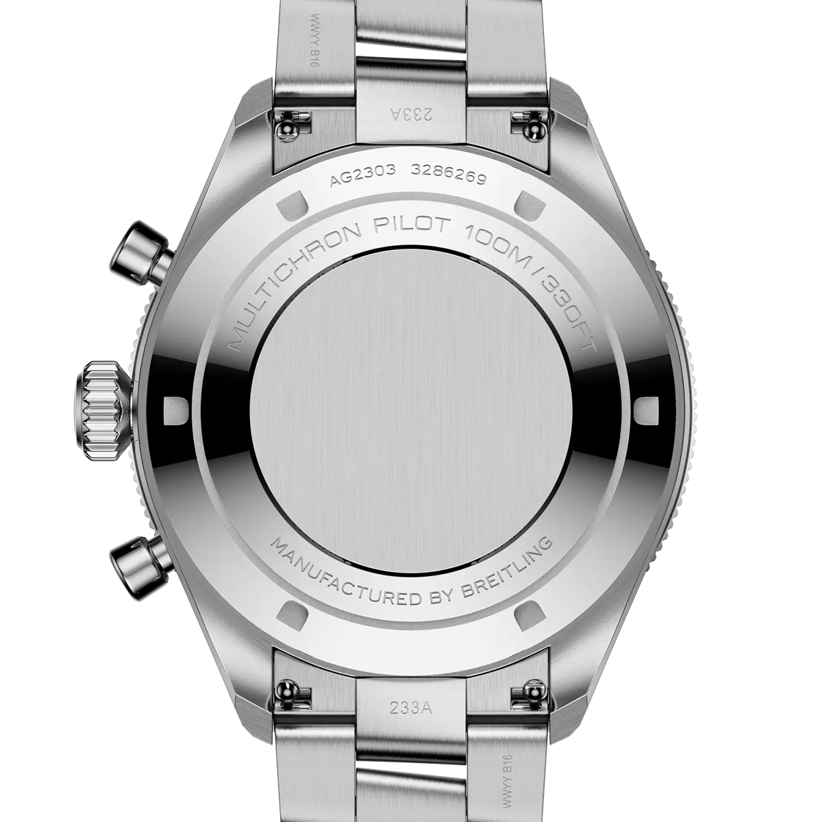Gallet Multichron Pilot 42mm Steel Black Dial Steel Bracelet Automatic Watch - Berry's Jewellers