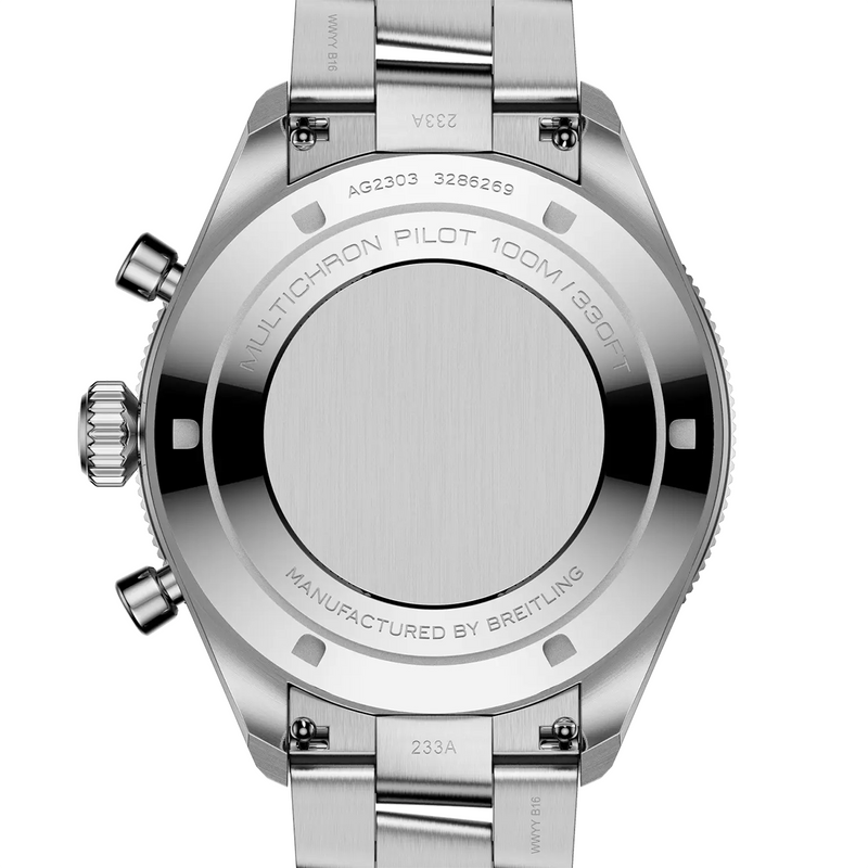 Multichron Pilot 42mm Steel Black Dial Steel Bracelet Automatic Watch
