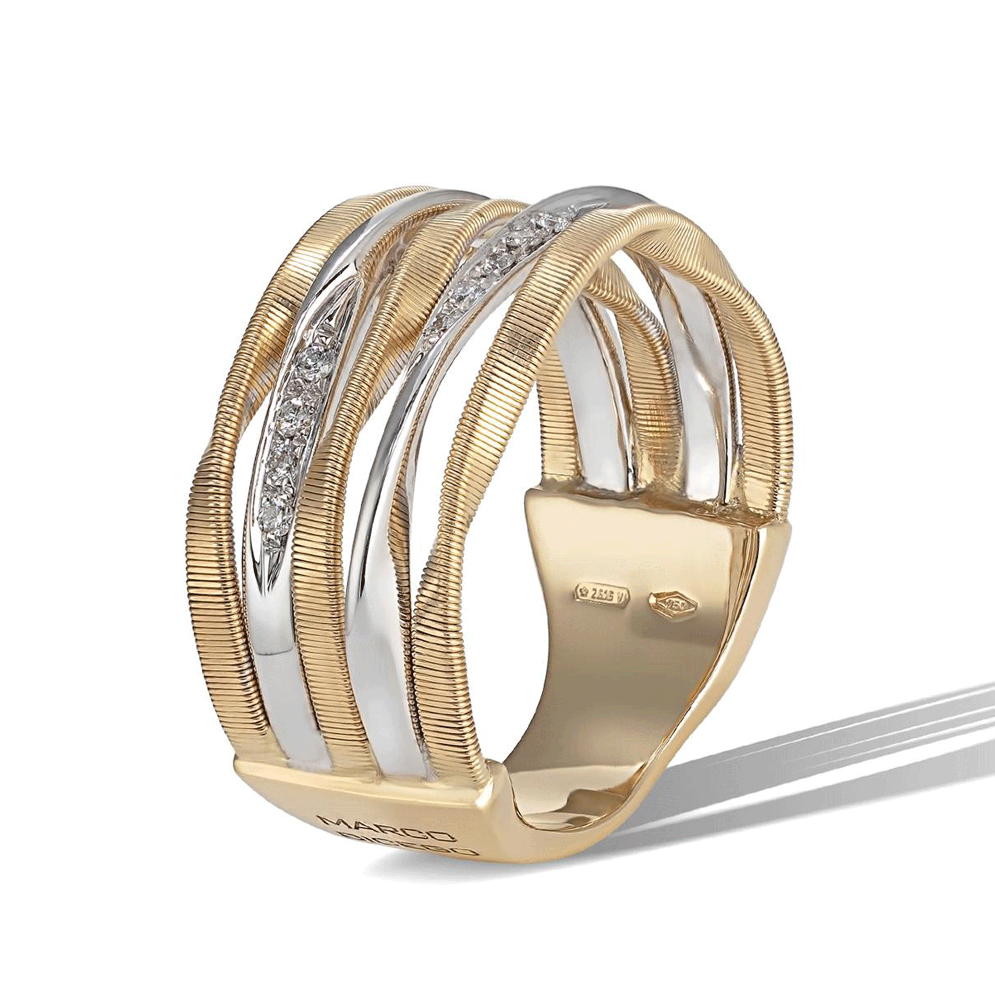 Marrakech Onde 18ct Yellow Gold Diamond Set Ring