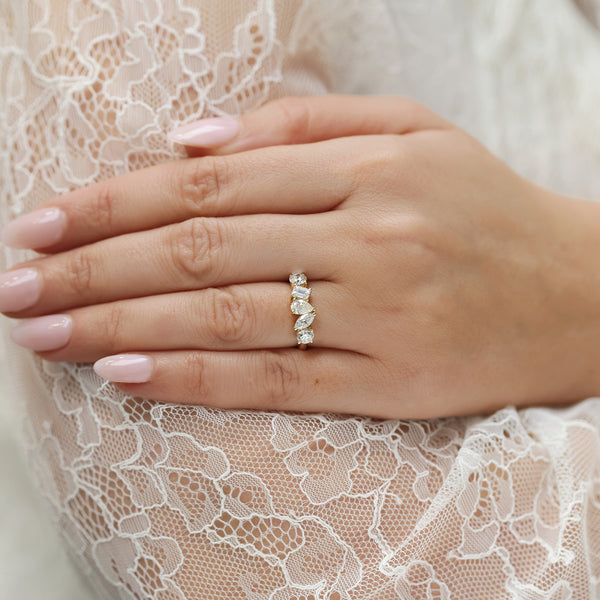 18ct Yellow Gold Mixed Cut Diamond Dress Ring