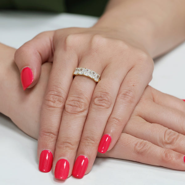 Berry's 18ct Yellow Gold Radiant Cut Diamond Five Stone Eternity Ring - Berry's Jewellers