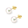 18ct Yellow Gold 5.5-6mm AAA Akoya Pearl Stud Earrings