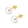 18ct Yellow Gold 7-7.5mm AAA Akoya Pearl Stud Earrings