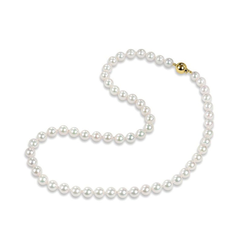 5-5.5mm AAA Akoya Pearl Necklace with 18ct Yellow Gold Clasp