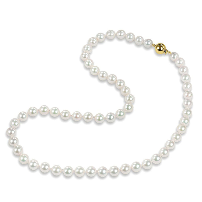 8.5-9mm AAA Akoya Pearl Necklace with 18ct Yellow Gold Clasp