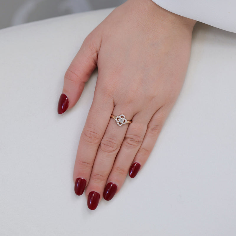 Berry's 18ct Rose Gold Round Brilliant Cut Diamond Flower Cluster Ring - Berry's Jewellers