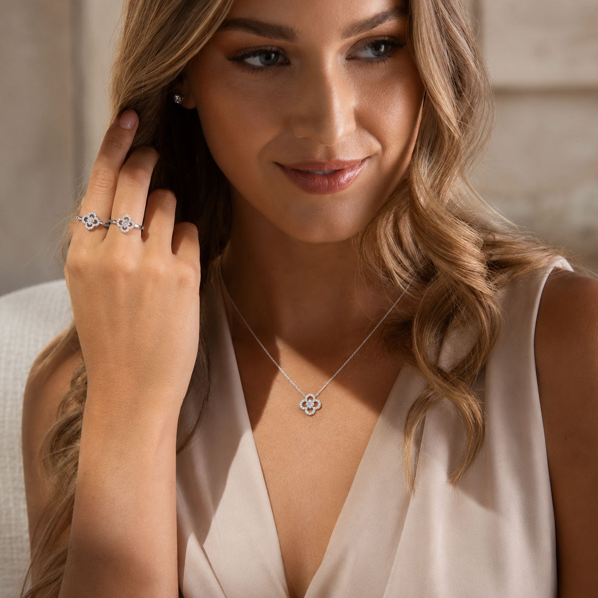 Berry's 18ct Yellow Gold Round Brilliant Cut Diamond Flower Cluster Pendant - Berry's Jewellers
