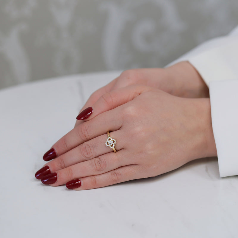 Berry's 18ct Yellow Gold Round Brilliant Cut Diamond Flower Cluster Ring - Berry's Jewellers