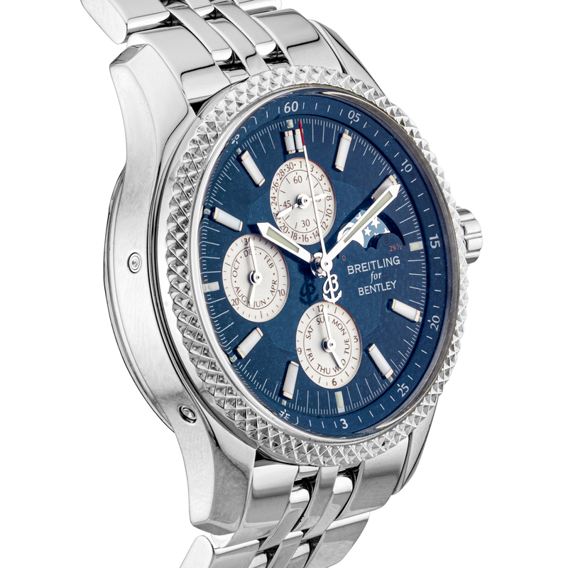 Breitling for Bentley 42mm Blue Dial Moonphase Chronograph Watch (2010)
