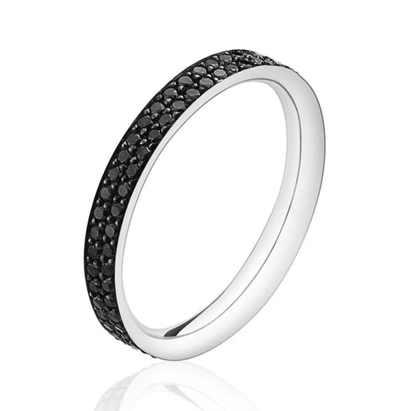 Georg Jensen Magic 18ct White Gold Pave Set Black Diamond Ring - Berry's Jewellers