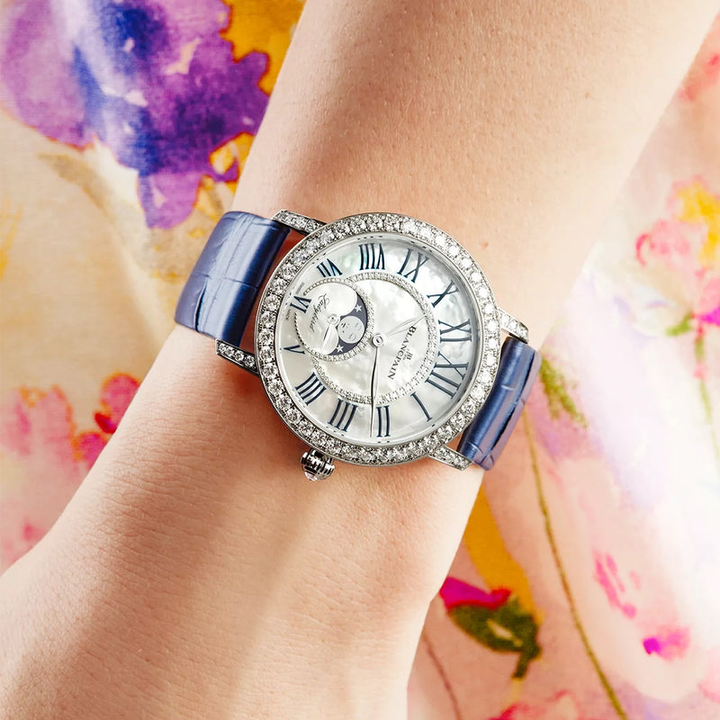 Blancpain Ladybird Colors 34.9mm 18ct White Gold Diamond Set Ladies Watch - Berry's Jewellers