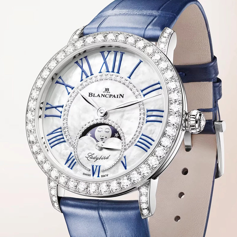 Blancpain Ladybird Colors 34.9mm 18ct White Gold Diamond Set Ladies Watch - Berry's Jewellers