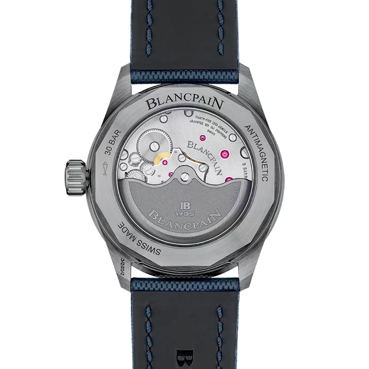 Blancpain Fifty Fathoms Bathyscaphe 43.6mm Blue Dial & Canvas Strap Watch - Berry's Jewellers
