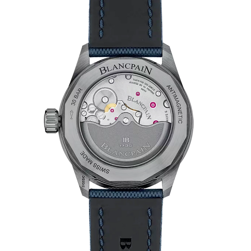 Blancpain Fifty Fathoms Bathyscaphe 43.6mm Blue Dial & Canvas Strap Watch - Berry's Jewellers