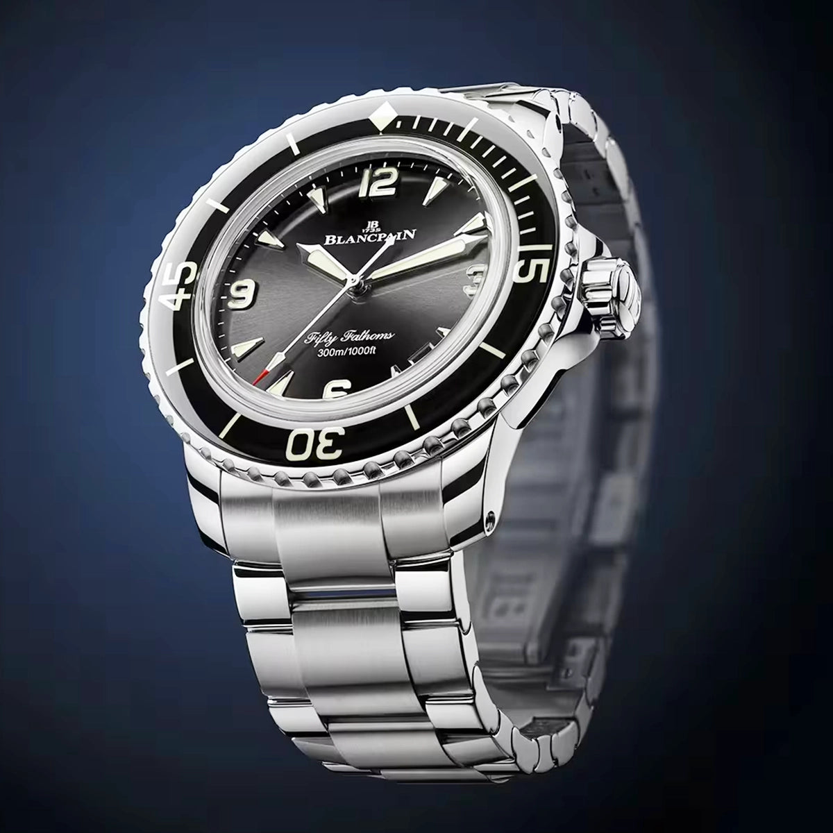 Blancpain Fifty Fathoms Automatique 42.3mm Black Dial Bracelet Watch - Berry's Jewellers