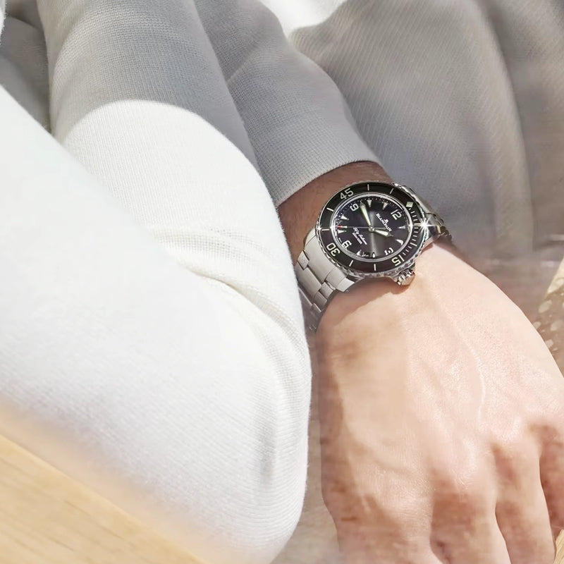 Blancpain Fifty Fathoms Automatique 42.3mm Black Dial Bracelet Watch - Berry's Jewellers