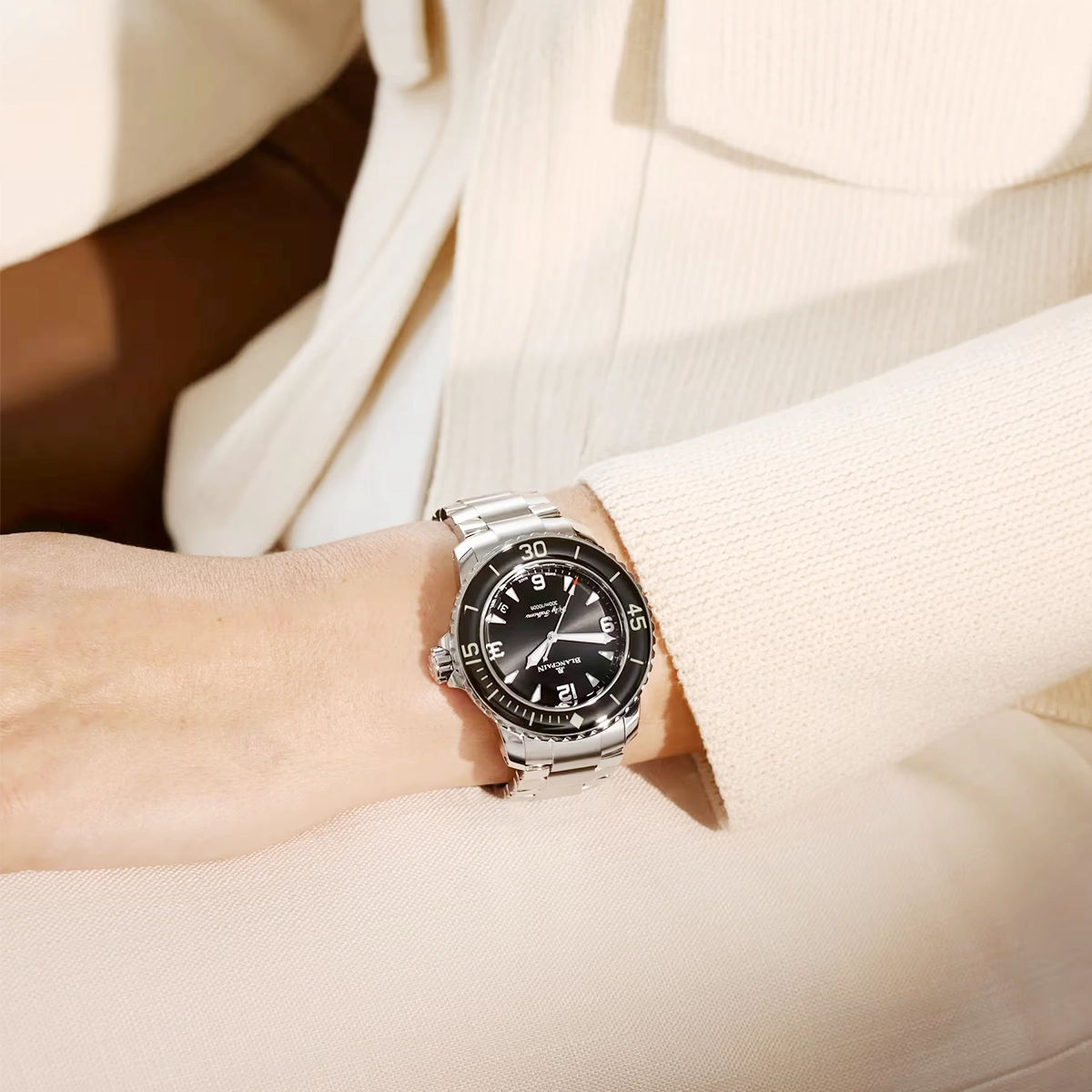 Blancpain Fifty Fathoms Automatique 42.3mm Black Dial Bracelet Watch - Berry's Jewellers