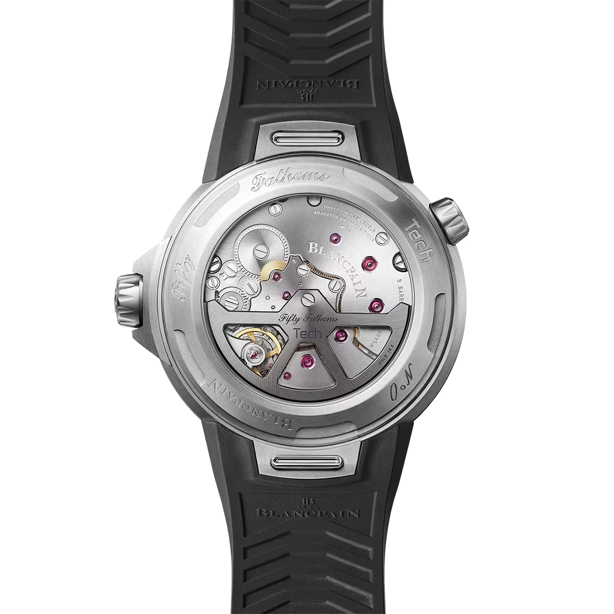 Blancpain Fifty Fathoms Tech 45mm Titanium Absolute Black Dial Rubber Strap Watch - Berry's Jewellers