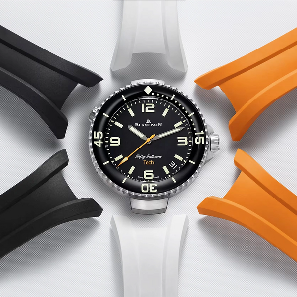 Blancpain Fifty Fathoms Tech 45mm Titanium Absolute Black Dial Rubber Strap Watch - Berry's Jewellers