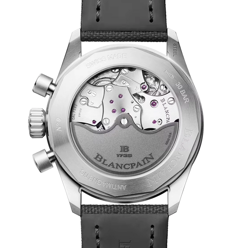 Blancpain Fifty Fathoms Chronographe Flyback 43mm Grey Dial Strap Watch - Berry's Jewellers