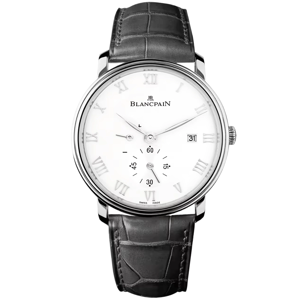 Villeret Ultraplate 40mm White Roman Dial Automatic Strap Watch