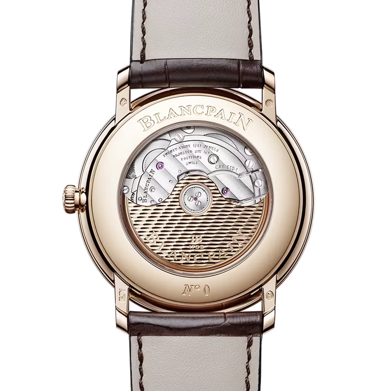 Blancpain Villeret Ultraplate 40mm 18ct Rose Gold White Roman Dial Watch - Berry's Jewellers