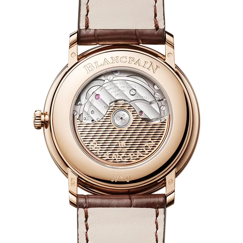 Blancpain Villeret Extraplate 40mm 18ct Rose Gold Green Dial Automatic Strap Watch - Berry's Jewellers