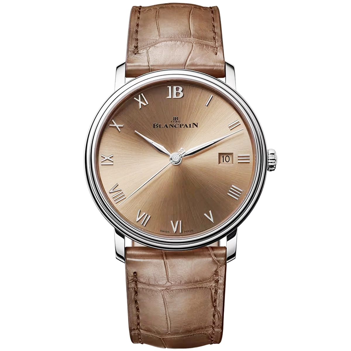 Blancpain Villeret Extraplate 40mm Brown Sunburst Dial Mens Automatic Watch - Berry's Jewellers