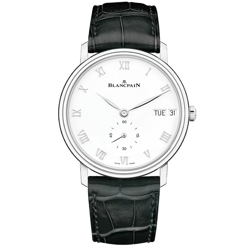 Blancpain Villeret Jour Date 40.5mm White Dial Automatic Strap Watch - Berry's Jewellers